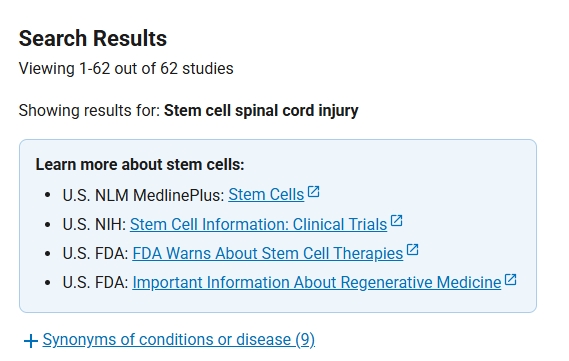 我國干細胞治療脊髓損傷的醫院有哪些？