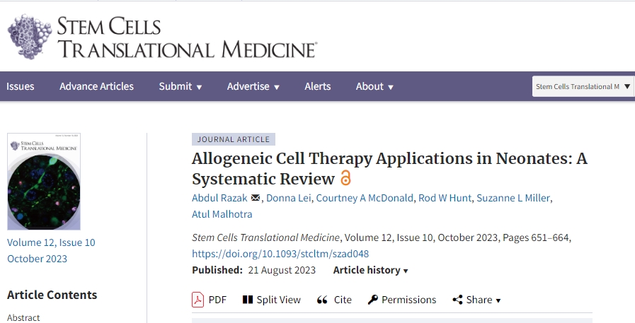 面對眾多新生兒疾病，干細胞療法通過(guò)臨床證據展現其臨床潛力！