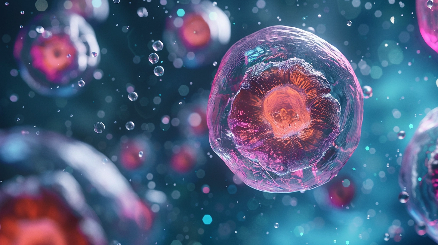 ?上圖:分化前的全能干細胞 ?上圖:分化前的全能干細胞