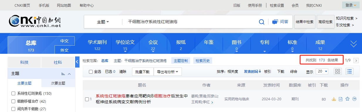 搜索發(fā)現相關(guān)文獻達到173條。