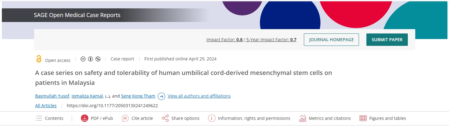9名馬拉西亞患者接受干細胞治療，隨訪(fǎng)表示均有積極反應，沒(méi)有任何副作用