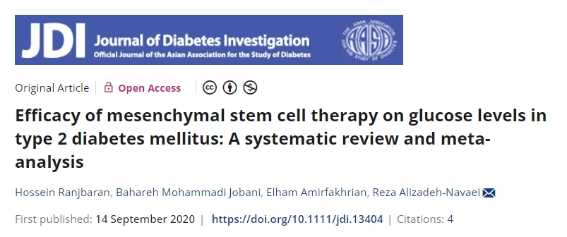 多項臨床證據：干細胞治療可改善2型糖尿病患者多項指標