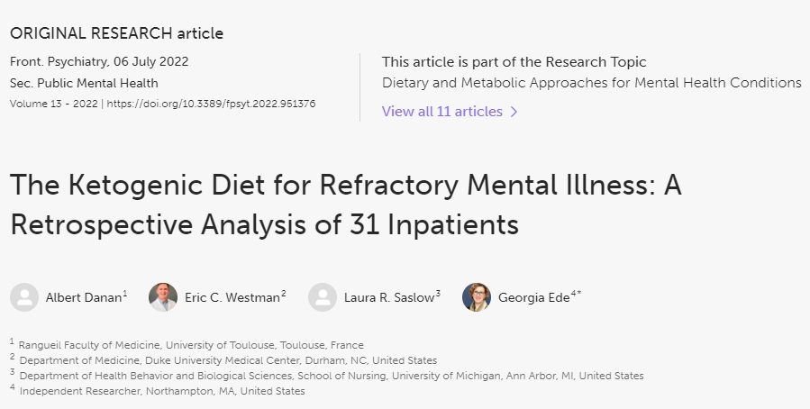 生酮飲食治療難治性精神疾?。?1例住院患者的回顧性分析