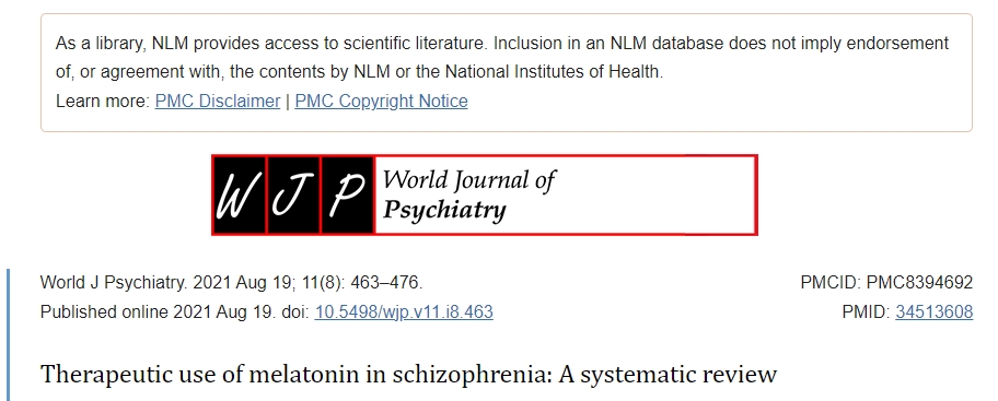 褪黑激素在精神分裂癥中的治療應用：系統評價(jià)