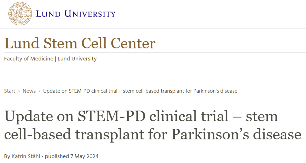 STEM-PD 臨床試驗的最新進(jìn)展——基于干細胞的帕金森病移植