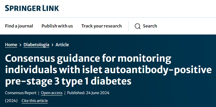 監測胰島自身抗體陽(yáng)性的 3 期前 1 型糖尿病患者的共識指南