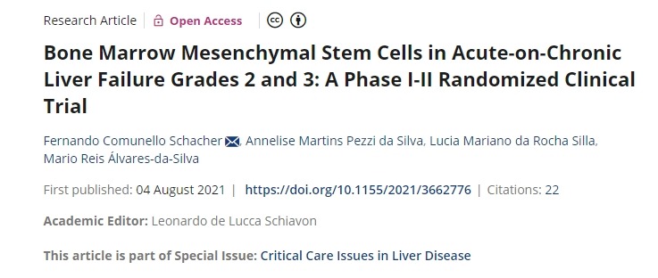 骨髓間充質(zhì)干細胞在 2 級和 3 級急性慢性肝衰竭中的應用:I-II 期隨機臨床試驗 骨髓間充質(zhì)干細胞在 2 級和 3 級急性慢性肝衰竭中的應用:I-II 期隨機臨床試驗