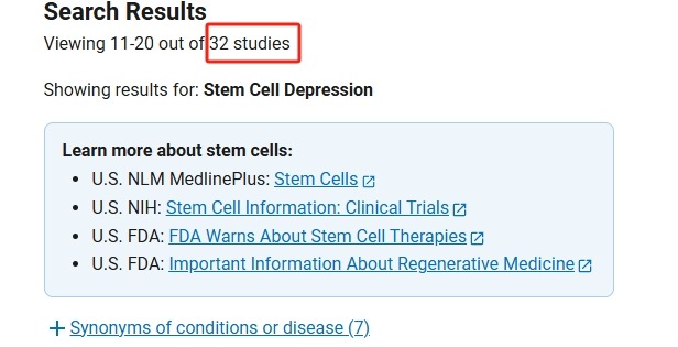 干細胞治療抑郁癥臨床研究進(jìn)展