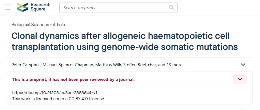 利用全基因組體細胞突變研究異基因造血細胞移植后的克隆動(dòng)態(tài)