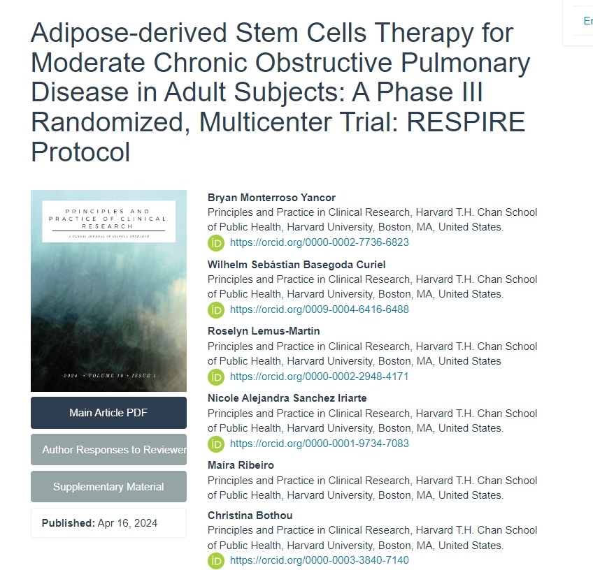脂肪干細胞治療成人中度慢性阻塞性肺?。阂豁桰II期隨機、多中心試驗：RESPIRE方案