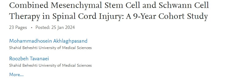間充質(zhì)干細胞和雪旺細胞聯(lián)合治療脊髓損傷：一項為期9年的隊列研