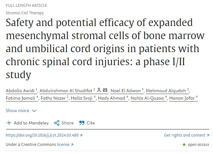 骨髓和臍帶來(lái)源的擴增間充質(zhì)基質(zhì)細胞對慢性脊髓損傷患者的安全性和潛在療效