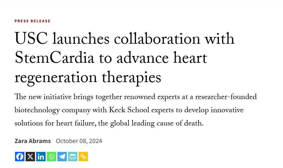 美國南加州大學(xué)的Chuck Murry教授，在經(jīng)歷近30年的探索后，終于計劃于2025年開(kāi)展首次針對中度心力衰竭患者的干細胞臨床試驗。