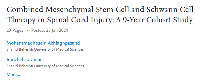 間充質(zhì)干細胞和雪旺細胞聯(lián)合治療脊髓損傷:一項為期 9 年的隊列研究 間充質(zhì)干細胞和雪旺細胞聯(lián)合治療脊髓損傷:一項為期 9 年的隊列研究