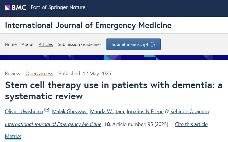 干細胞療法憑借其多種治療機制，有望為癡呆癥的新型療法鋪平道路