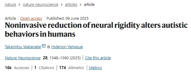 非侵入性地減少神經(jīng)僵硬可以改變人類(lèi)的自閉癥行為