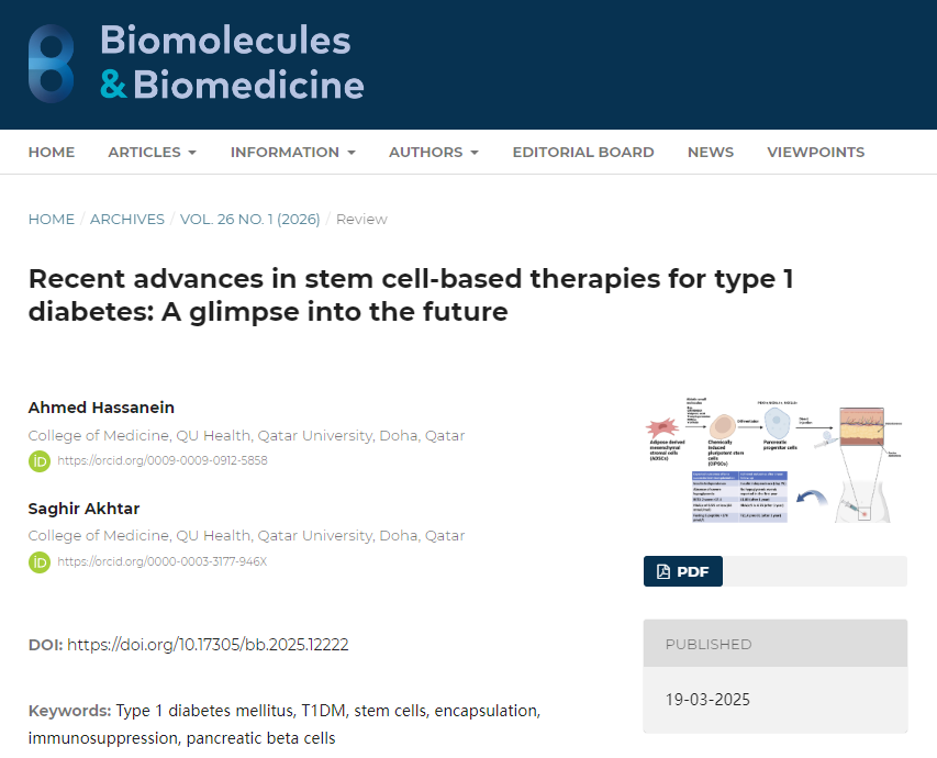 1型糖尿病干細胞療法的最新進(jìn)展：展望未來(lái)