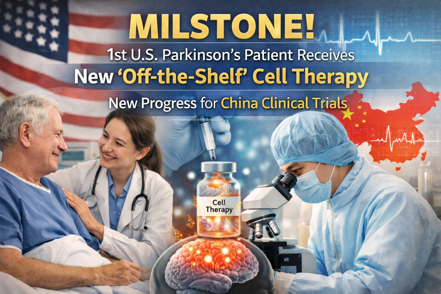 里程碑！美國首位帕金森病患者接受新型“即用型”細胞療法，中國臨床亦迎新進(jìn)展
