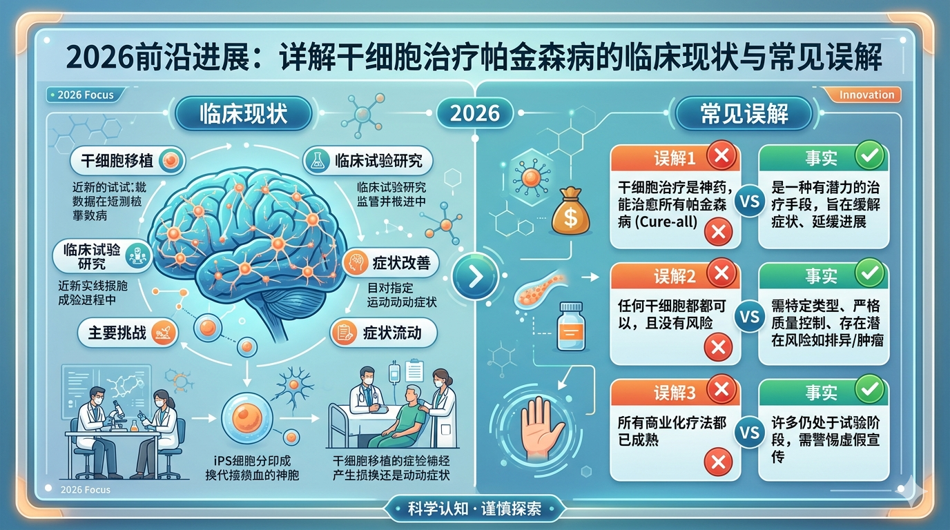 干細胞治療帕金森?。簭奶阂浦驳蕉嗄芨杉毎?，科學(xué)演進(jìn)與常見(jiàn)誤解