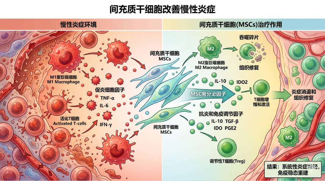間充質(zhì)干細胞改善慢性炎癥