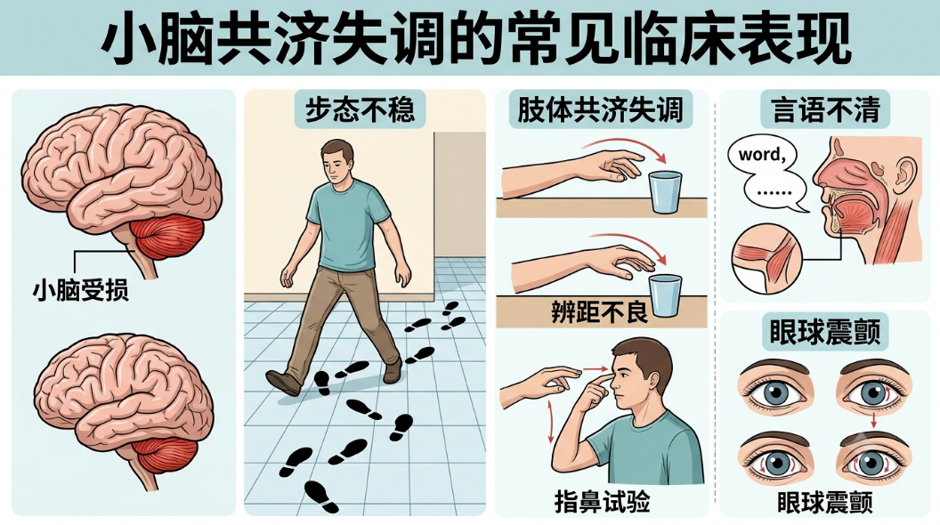 小腦共濟失調的常見(jiàn)臨床表現